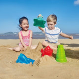 Teal Eiffel Tower sand toy for kids aged 18 months+, perfect for imaginative beach and sandbox building adventures.