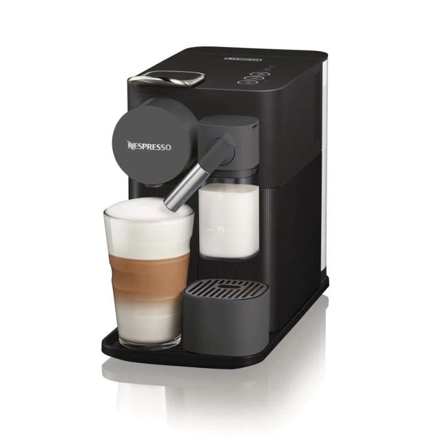 Sleek DeLonghi Lattissima One Evo Black espresso machine with a 19-bar pump and single-serve fresh milk system.