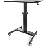 Startech.Com Mobile Standing Desk: Portable, ergonomic, height-adjustable, ideal for flexible workspaces with locking casters.