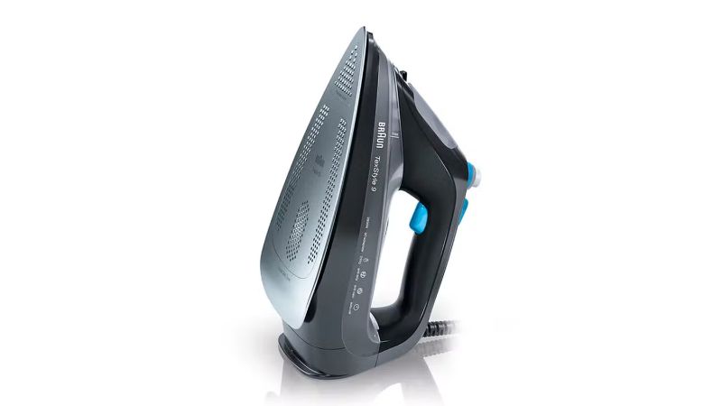 De'Longhi - Braun TexStyle 9 Steam Iron features Smart iCare mode, ergonomic design, and advanced EloxalPlus soleplate for effortless ironing.