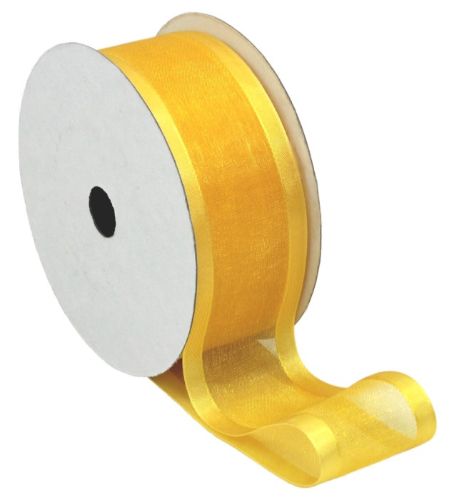 Organza Ribbon with Satin Edge - 20m (Yellow)