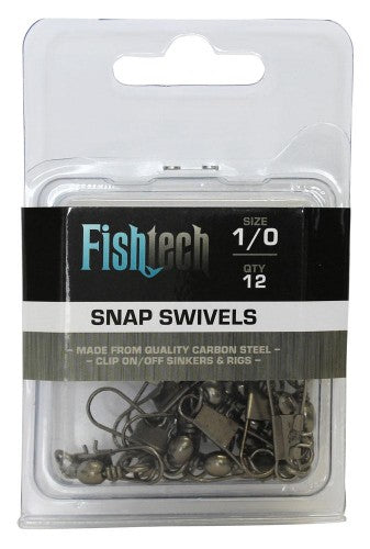 Snap Swivels - Fishtech 1/0 (12 per pack)