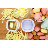 Savannah Duo Chipper for homemade potato chips; features two stainless steel blades for 7mm or 14mm cuts, easy to use and clean.