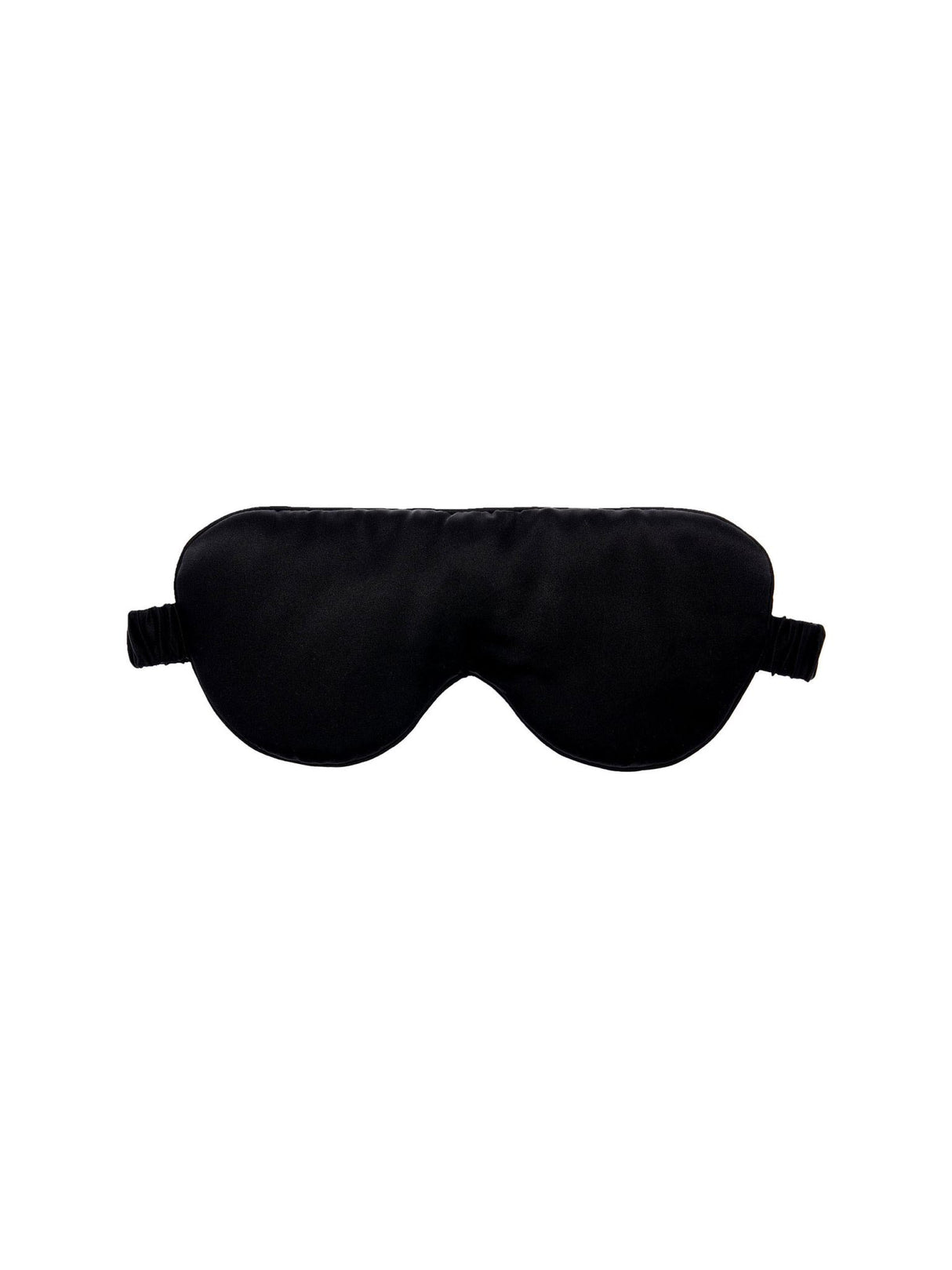 Luxurious black silk sleep mask by Savona with adjustable band, blocking light for ultimate relaxation and rejuvenation.