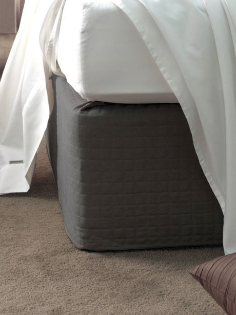 Suede quilted bedwrap in Castlerock for single beds, designed for a stylish and easy bed base finish.