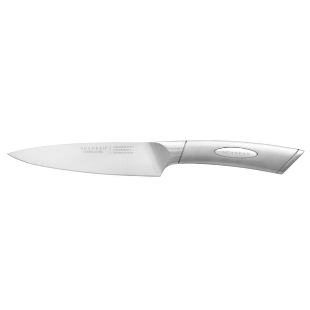 SCANPAN Classic Steel Asian Paring Knife (13cm) with German stainless steel, ergonomic handle, and precision cutting edge.