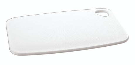 Scanpan white cutting board, 300 x 200 x 8mm, non-porous, knife-friendly, sleek design, ideal for hygienic food prep.