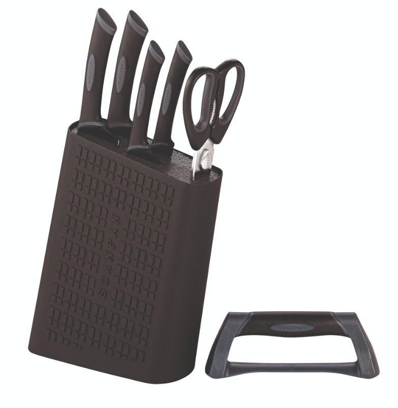 Knife Block with Sharpener - Scanpan Spectrum (6 Pce)