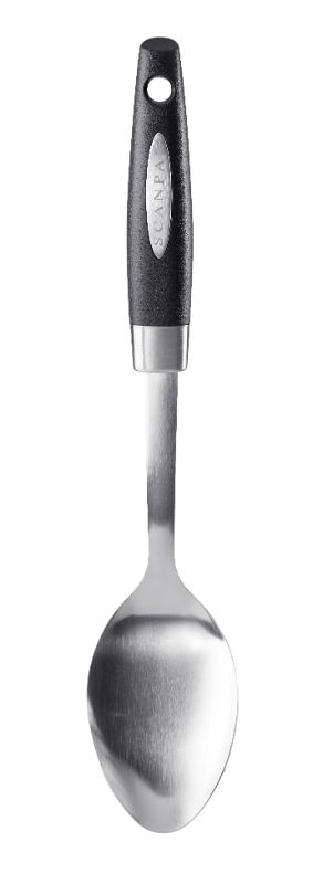 Scanpan Classic Serving Spoon, 32cm stainless steel utensil with ergonomic handle, elegant design, and dishwasher safe.