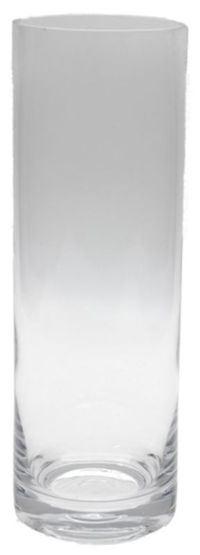Set of 12 elegant glass cylinder vases, 50cm tall, perfect for floral arrangements and home decor.