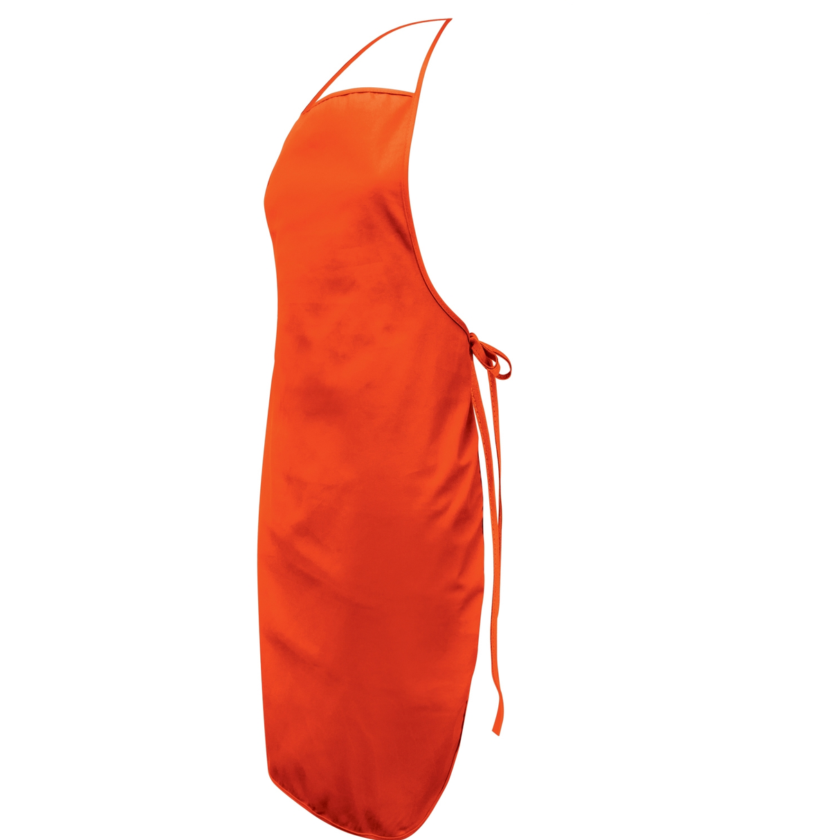 Set of 6 vibrant orange bib aprons made from durable cotton twill, perfect for cooking and crafting activities.