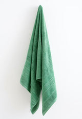 Elegant Seaglass hand towel by Savona, featuring soft 550 GSM cotton and a plush striped hem for luxurious comfort.