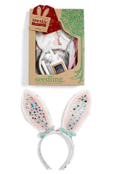 Craft kit for kids to create customizable sparkle bunny ears, promoting creativity and hands-on fun.