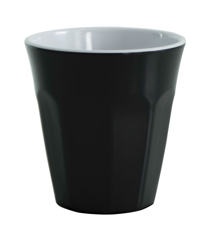 Serroni Cafe Melamine Two Tone 260ml Cup Black
