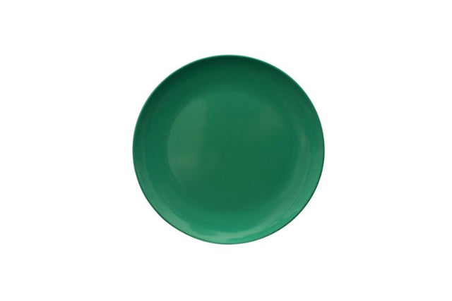 Serroni 20cm forest green melamine plate, perfect for outdoor dining at picnics and BBQs, lightweight and durable.