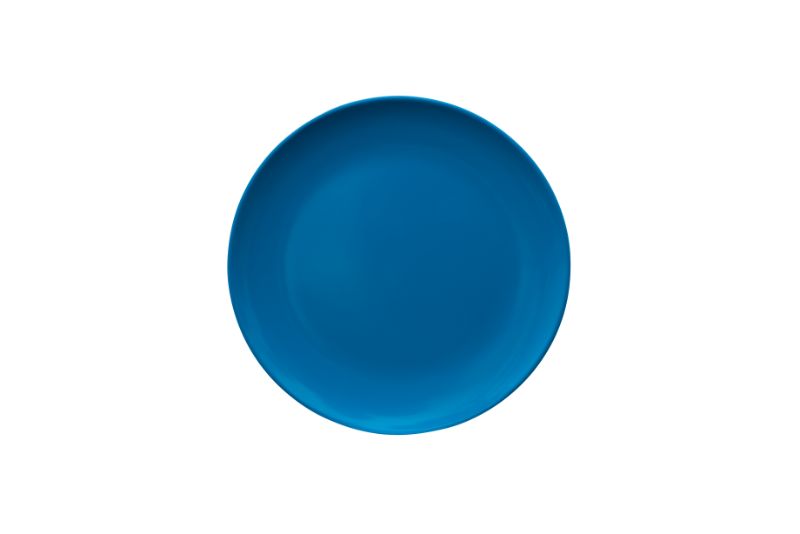 Serroni Melamine Plate 20cm in Relex Blue, a vibrant, shatterproof dish perfect for outdoor dining and picnics.