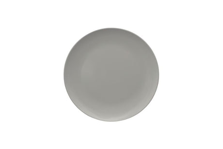 Serroni 20cm Dusty Grey melamine plate, durable and stylish for outdoor dining, lightweight and shatter-resistant.