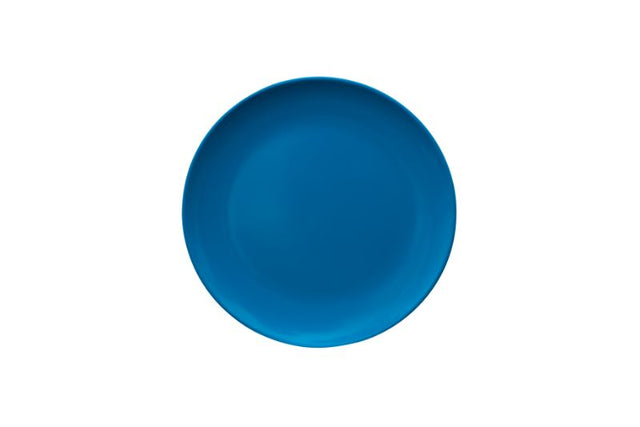 Serroni Melamine Plate 25cm in Relex Blue, ideal for vibrant outdoor dining, lightweight, durable, and stylish.