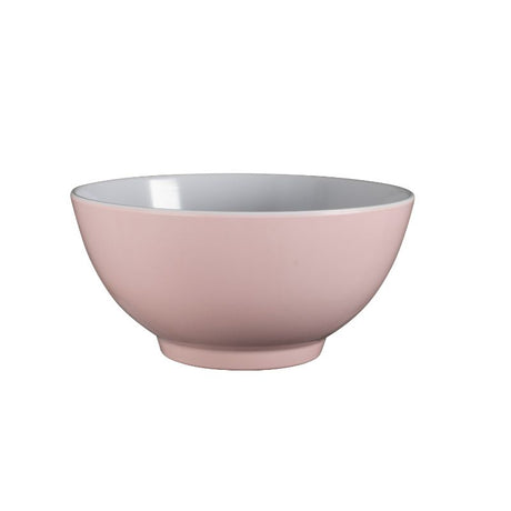 Serroni 15cm pastel pink melamine bowl, durable and lightweight, perfect for outdoor dining and picnics.