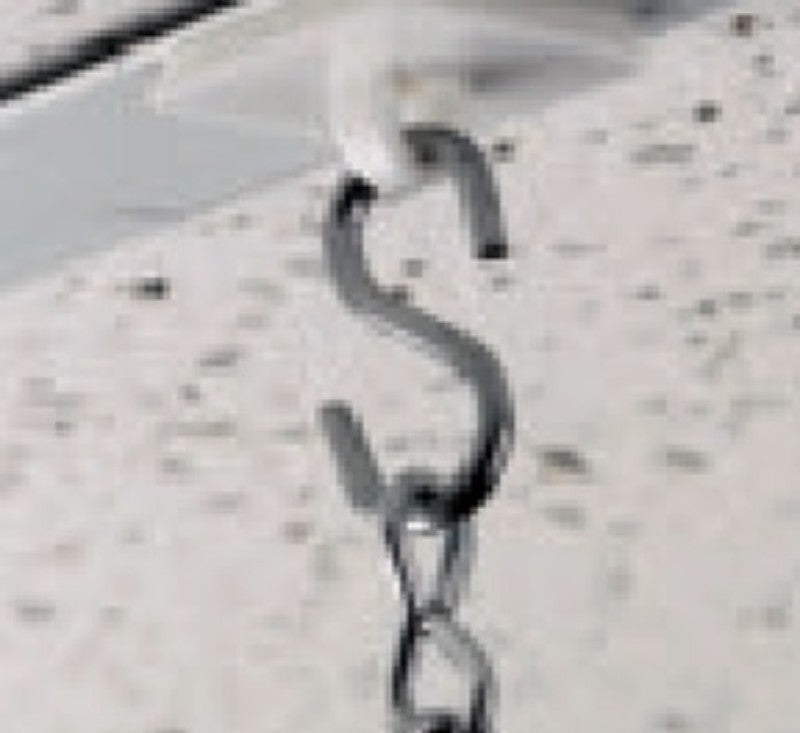 Chrome Metal 'S' Hook, 41mm, with durable 3mm wire for versatile hanging and organization in any space.