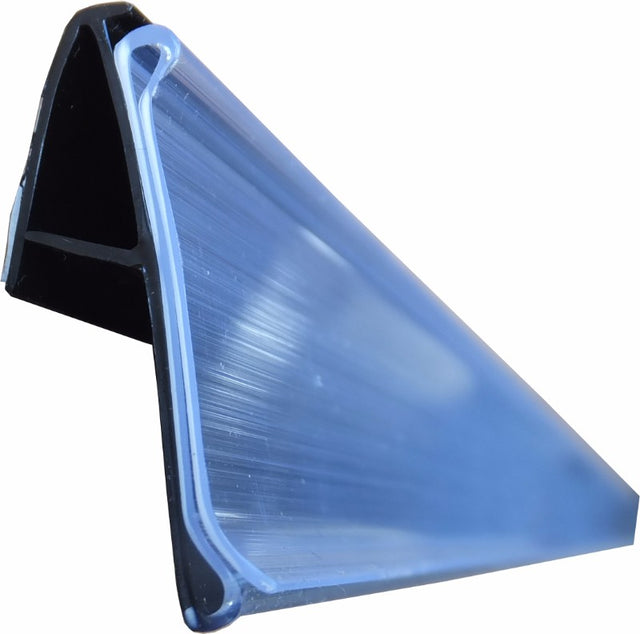 Angled black data strip, 26mm x 1200mm, for efficient cable management and organization in any environment.