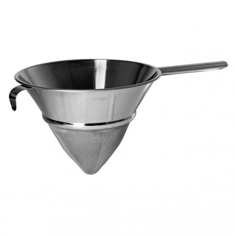 Avanti Fine Mesh Chinois Strainer, 24cm, durable stainless steel with ultra-fine mesh for smooth straining of liquids.