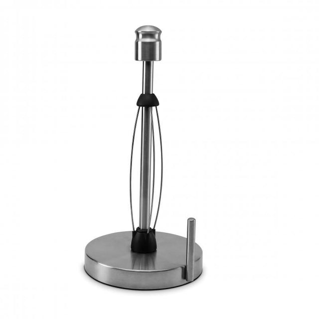 Avanti Paper Towel Holder Stand with stainless steel, one-handed tear mechanism, and weighted base for stability.