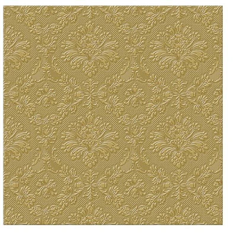 Elegant 33cm Inspiration Gold napkins in a pack of 20, made from premium 3-ply recycled paper, perfect for stylish dining.