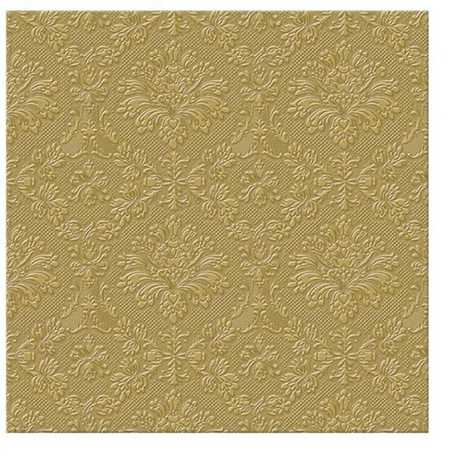 Elegant 33cm Inspiration Gold napkins in a pack of 20, made from premium 3-ply recycled paper, perfect for stylish dining.