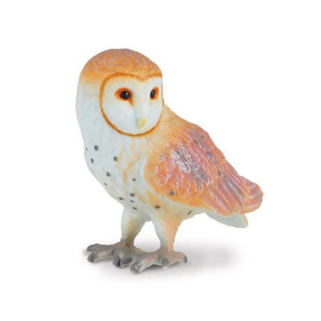 Hand-painted CollectA Barn Owl figurine, 4.5cm, safe for kids, inspiring wildlife education and imaginative play.