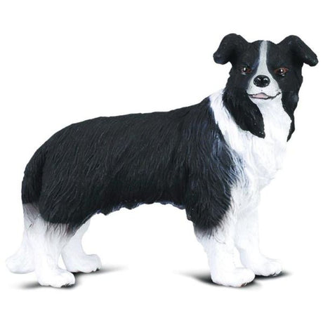 Hand-painted CollectA Border Collie figurine, 7 cm tall, showcasing lifelike details and made from safe, durable PVC.