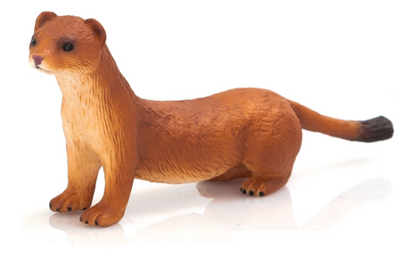 Collectible Animal Planet Stoat figurine, hand-finished, non-toxic, perfect for display or gifts, dimensions 80x70x20mm.
