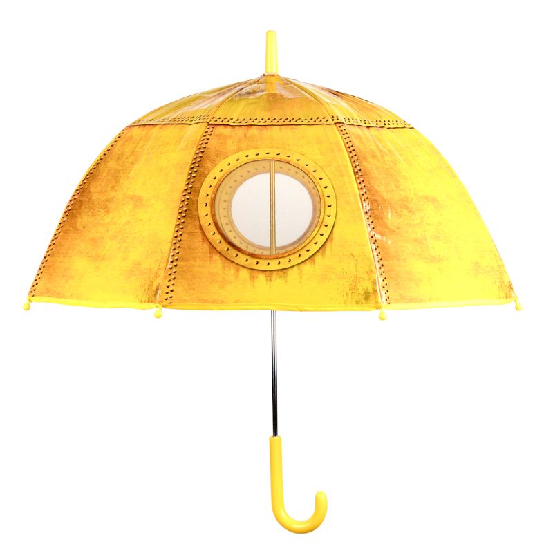 Set of 4 kids' umbrellas with unique peek-a-boo windows, playful colors, and safety features for rainy day adventures.