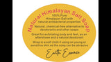 Himalayan Salt Soap (8.5cm) - Pure antibacterial soap for exfoliating, natural deodorant, and smoother skin.