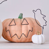 Eco-friendly Halloween wire pumpkins in four designs, perfect for stylish festive decor without the mess.