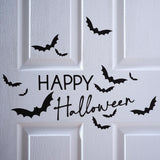 Festive pumpkin spice door sticker for Halloween, eco-friendly, easy to apply, perfect for welcoming guests and trick-or-treaters.