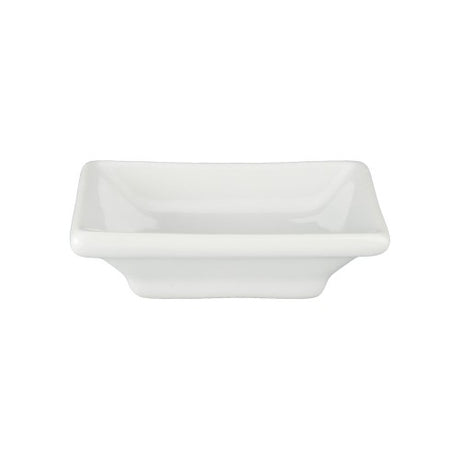 Elegant 95mm rectangular stoneware dish by BIA, perfect for serving appetizers or desserts with unique glazes and hand-painted patterns.