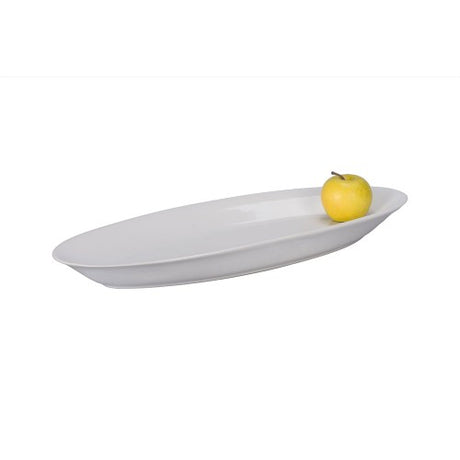 Elegant BIA fish platter, 570x250x40mm, crafted from porcelain to beautifully present seafood dishes at any gathering.