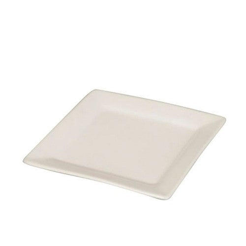 Extra small 8x8cm square stoneware platter, perfect for serving appetizers or desserts with elegance and durability.