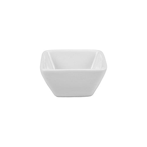 Chic square snack bowl in stoneware, 82mm diameter, ideal for serving snacks and desserts with modern elegance.