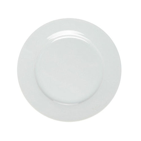 Elegant 31cm white rim charger plate by BIA International, perfect for enhancing dining presentations and serving appetizers.