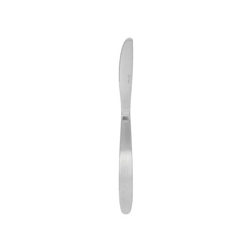 Set of 12 Austwind table knives, 213mm, durable 18/0 stainless steel, lightweight, stackable, perfect for any dining occasion.