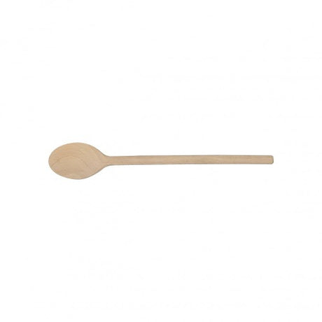 "40cm beechwood spoon for stirring and mixing, durable, heat-resistant, smooth finish for non-stick cookware."