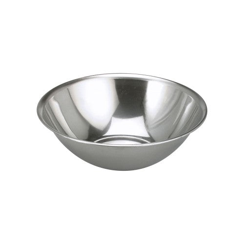 Stainless steel mixing bowl of 1.1ltr capacity, 195mm diameter, perfect for versatile kitchen tasks and easy cleaning.