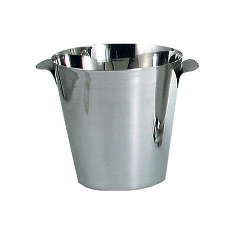 Sleek stainless steel wine bucket, 12x17cm, perfect for chilling bottles and enhancing any gathering's elegance.