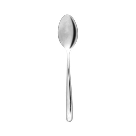 Aero Dawn Teaspoon Set of 12 in polished stainless steel, featuring elegant curves and a balanced design for stylish dining.