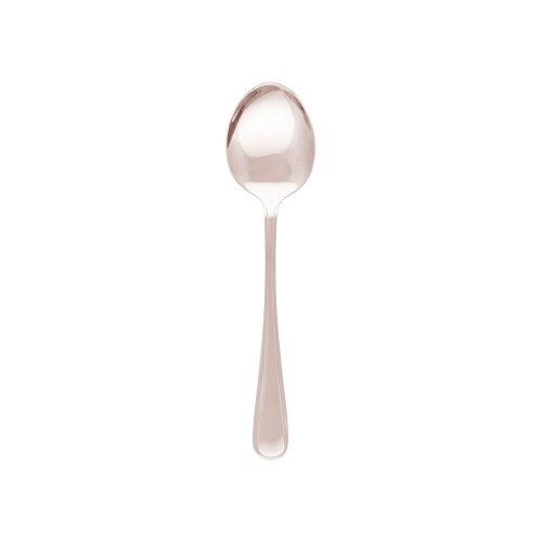 Set of 12 Tablekraft Melrose table spoons in durable stainless steel, featuring a sleek mirror finish and elegant handle design.