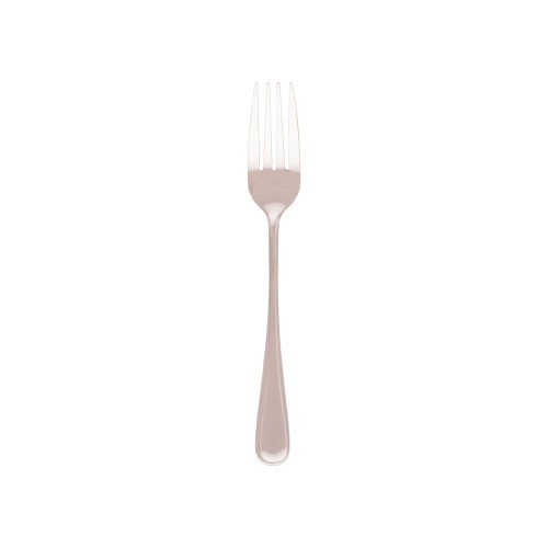 Set of 12 Tablekraft Melrose table forks, 200mm, made of durable 18/0 stainless steel with elegant all-mirror finish.