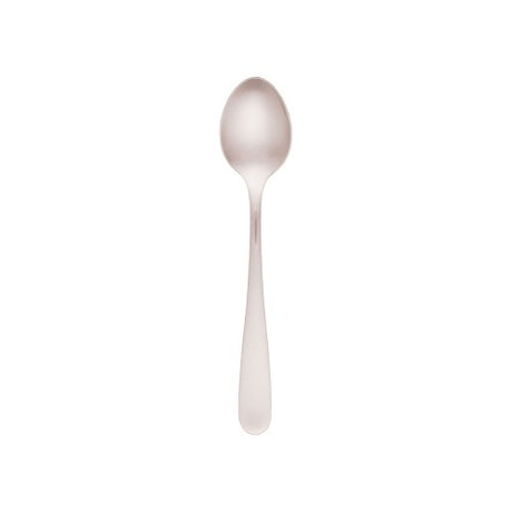 Set of 12 Luxor coffee spoons in 18/0 stainless steel, 133mm, featuring a sleek mirror finish for elegant coffee stirring.