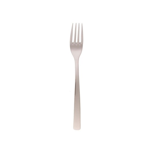 Set of 12 Amalfi Dessert Forks in premium stainless steel, featuring a mirror finish for elegant dining experiences.